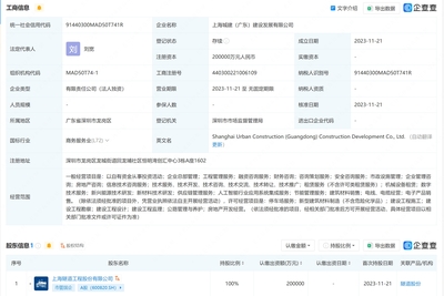 上海隧道股份在粤成立20亿级建设发展公司，信息系统集成服务再拓华南版图